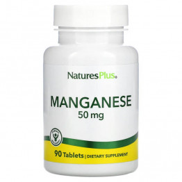 Nature's Plus Manganese / Марганец 50 мг 90 таблеток