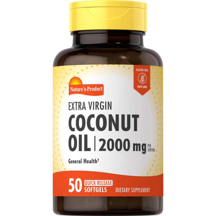 Nature's Product Coconut Oil (Extra Virgin) 2000 mg 50 Softgels / Кокосовое масло