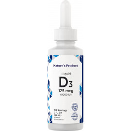 Nature's Product Liquid Vitamin D3, 5000 IU, 2 fl oz (59 mL) Dropper Bottle / Жидкий Витамин Д