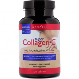 Super Collagen+C Type 1 & 3 6000 mg 120 Tablets / Супер Коллаген