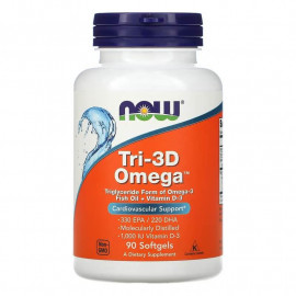 NOW Foods Tri-3D Omega 330 EPA / 220 DHA 90 мягких таблеток