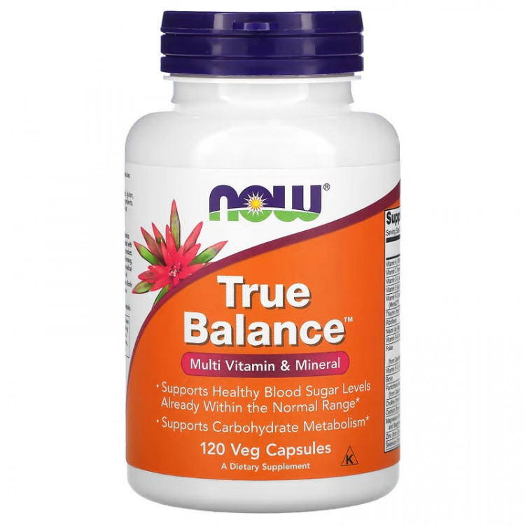 NOW Foods True Balance мультивитамины и минералы 120 растительных капсул