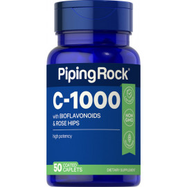 Pipingrock C-1000 мг с Биофлавоноидами и шиповником, 50 капсул