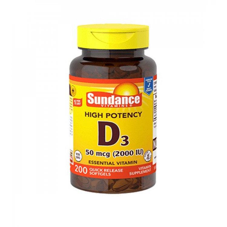 Sundance Vitamin D3 2000 IU (50 мкг) 200 softgels / Витамин Д