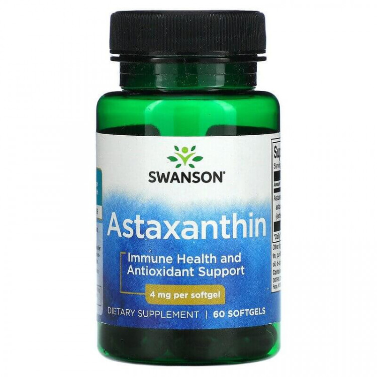 Swanson Astaxanthin 4 мг 60 капсул / Астаксантин