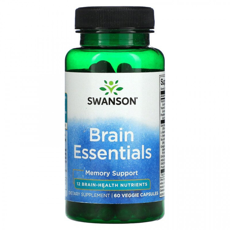 Swanson Brain Essentials 60 капсул / Поддержка памяти