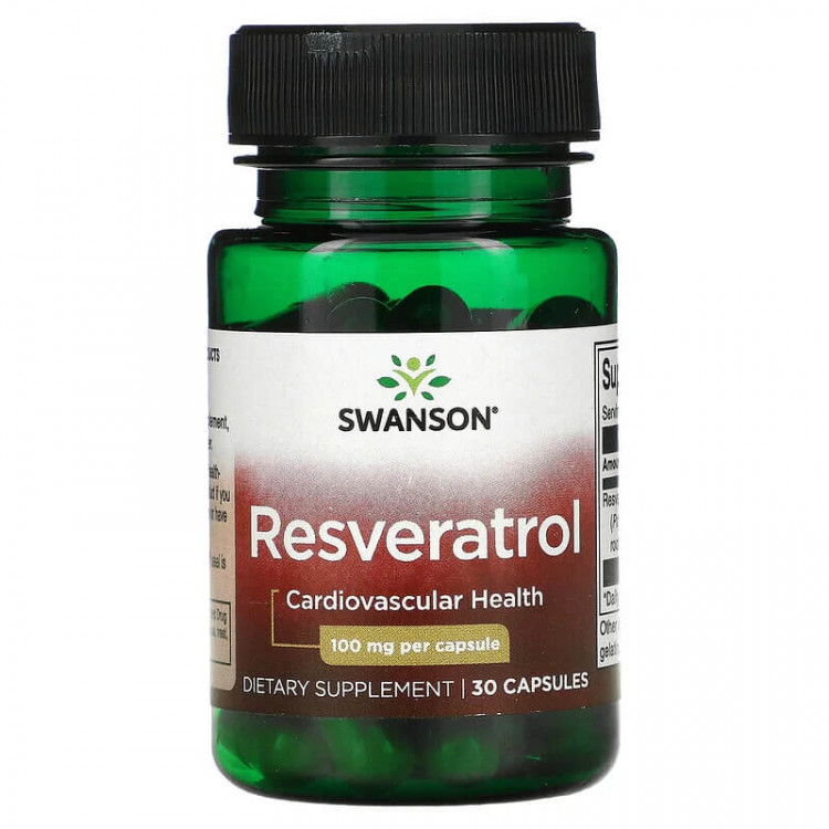 Swanson Resveratrol Cardiovascular 100 мг 30 капсул / Ресвератрол