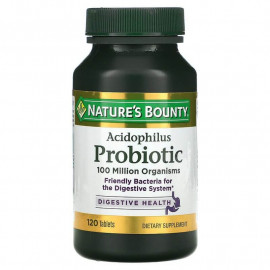 Nature's Bounty Acidophilus Probiotic 120 таблеток / Пробиотик с ацидофильными лактобактериями