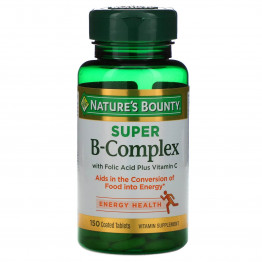 Nature's Bounty Комплекс витаминов В с фолиевой кислотой и витамином С, 150 таблеток