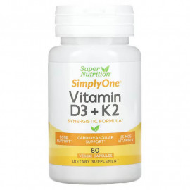 Super Nutrition Vitamin D3 K2 60 капсул