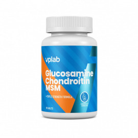 VPLab Glucosamine Chondroitin MSM 90 таблеток / Препарат для укрепления связок и суставов 