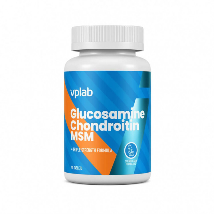 VPLab Glucosamine Chondroitin MSM 90 таблеток / Препарат для укрепления связок и суставов 