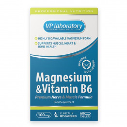 VP Laboratory Magnesium Vitamin B6 / Магний и Витамин Б6, 60 таблеток  title=